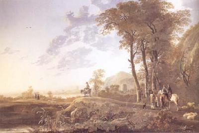 Aelbert Cuyp An Evening Landscape (mk25) oil painting image